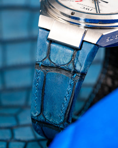 Bespoke Watch Strap in Cermaic Blue Alligator