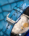 Bespoke Watch Strap in Cermaic Blue Alligator