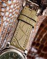 Bespoke Watch Strap in Pear Green Alligator