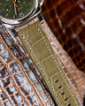 Bespoke Watch Strap in Pear Green Alligator
