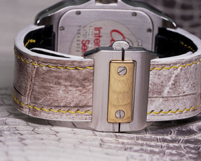 Bespoke Watch Strap in Natural Himalayan Crocodile