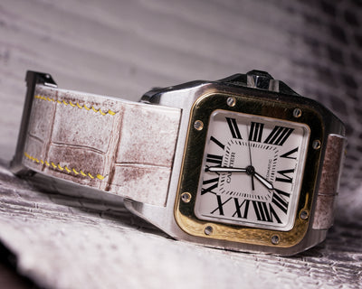 Bespoke Watch Strap in Natural Himalayan Crocodile