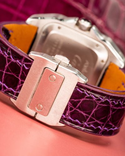 Bespoke Watch Strap in Lavender Purple Crocodile