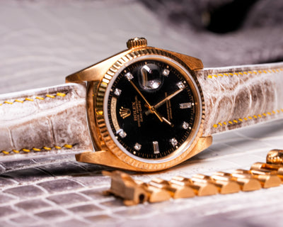 Bespoke Watch Strap in Natural Himalayan Crocodile
