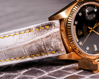Bespoke Watch Strap in Natural Himalayan Crocodile