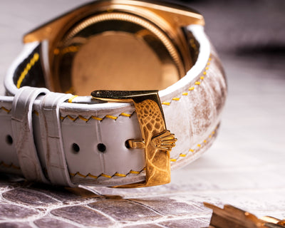 Bespoke Watch Strap in Natural Himalayan Crocodile