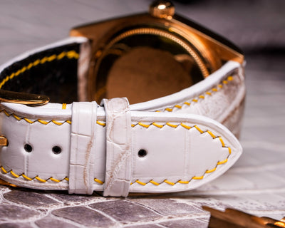 Bespoke Watch Strap in Natural Himalayan Crocodile