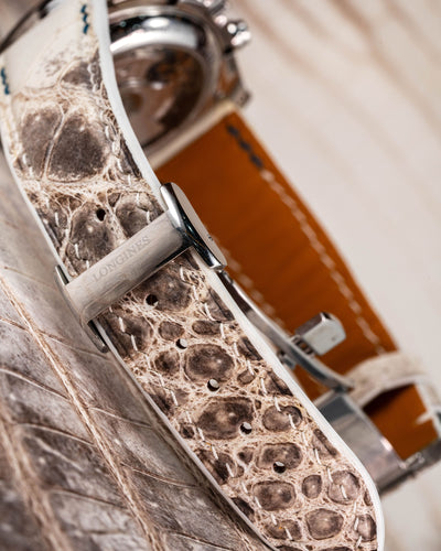 Bespoke Watch Strap in Natural Himalayan Crocodile