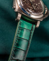 Bespoke Watch Strap in Ombre Green Crocodile
