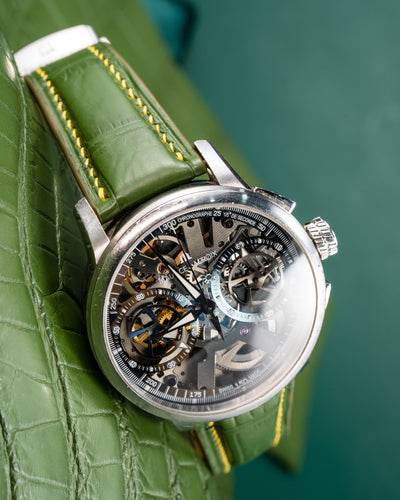 Bespoke Watch Strap in Pear Green Alligator