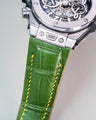Bespoke Watch Strap in Pear Green Alligator