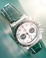 Bespoke Watch Strap in Hunter Green Crocodile