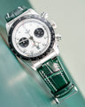 Bespoke Watch Strap in Hunter Green Crocodile