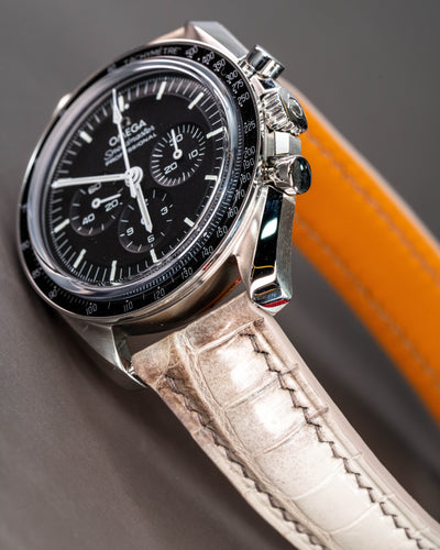 Bespoke Watch Strap in Grey Himalayan Crocodile