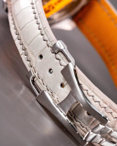 Bespoke Watch Strap in Grey Himalayan Crocodile