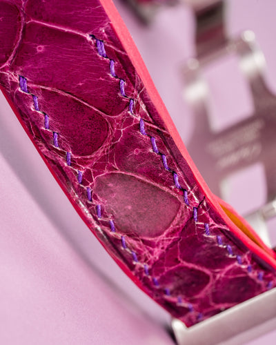 Bespoke Watch Strap in Purple Himalayan Crocodile