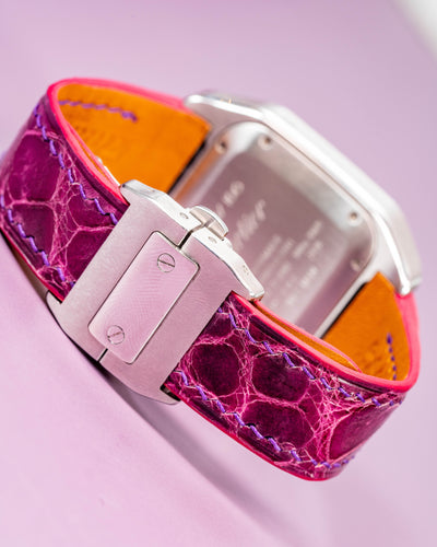 Bespoke Watch Strap in Purple Himalayan Crocodile