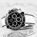 Solitaire Rubber straps in Cookie White for Rolex Daytona Godzilla 116500LN