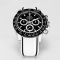 Solitaire Rubber straps in Cookie White for Rolex Daytona Godzilla 116500LN