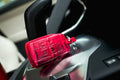 Bespoke Key Fob Cover in Red Himalayan Crocodile