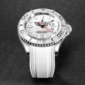 Solitaire Rubber straps in Snowy White for Rolex Yacht-Master 116622