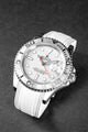 Solitaire Rubber straps in Snowy White for Rolex Yacht-Master 116622