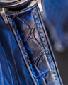 Bespoke Watch Strap in Tie Dye Blue Crocodile