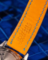 Bespoke Watch Strap in Tie Dye Blue Crocodile