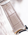 Bespoke Watch Strap In Grey Crocodile