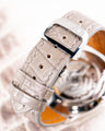 Bespoke Watch Strap In Grey Crocodile
