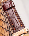 Bespoke Watch Strap in Brown Crocodile