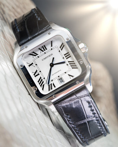 Bespoke Watch Strap in Black Crocodile