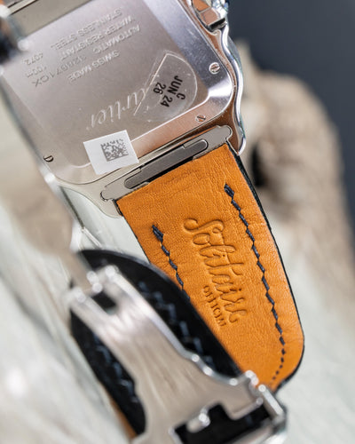 Bespoke Watch Strap in Black Crocodile