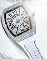 Bespoke Watch Strap in White Crocodile
