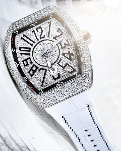 Bespoke Watch Strap in White Crocodile