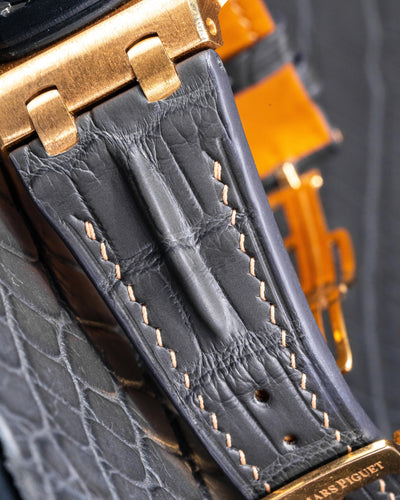 Bespoke Watch Strap in Graphite Grey Alligator