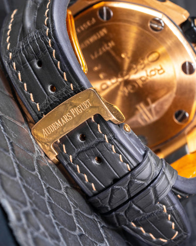 Bespoke Watch Strap in Graphite Grey Alligator