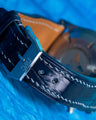 Bespoke Watch Strap in Navy Blue Crocodile