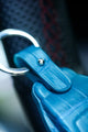 Bespoke Key Fob Cover in Turquoise Blue Crocodile