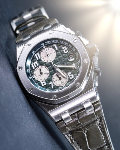 Bespoke Watch Strap in Juniper Green Alligator