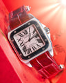 Bespoke Watch Strap in Blood Red Crocodile