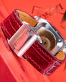 Bespoke Watch Strap in Blood Red Crocodile