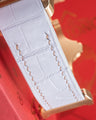Bespoke Watch Strap in Snow White Crocodile