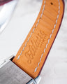 Bespoke Watch Strap In Flame Red Ombre Crocodile