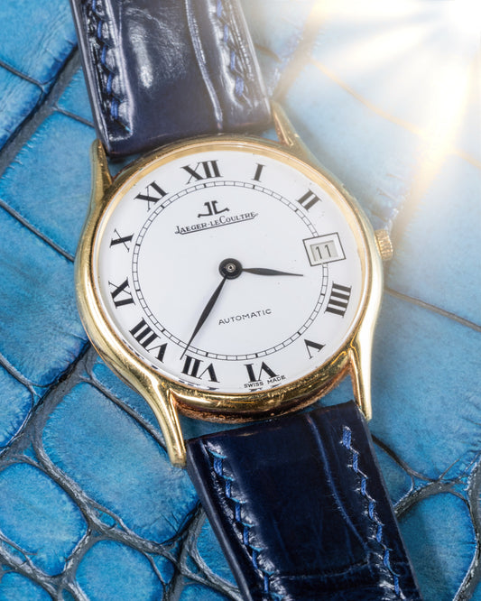 Bespoke Watch Strap In Electric Blue Crocodile