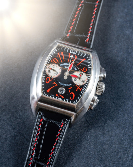 Bespoke Watch Strap in Black Crocodile