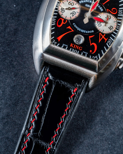 Bespoke Watch Strap in Black Crocodile