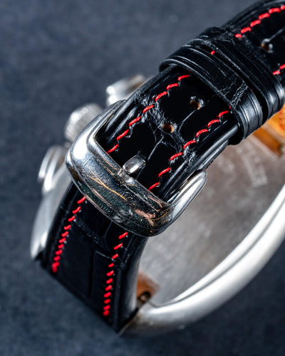Bespoke Watch Strap in Black Crocodile