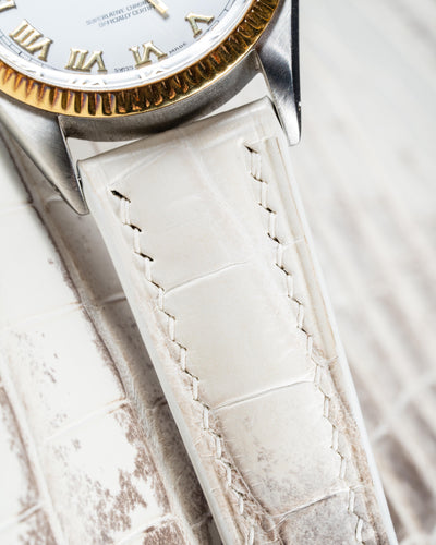 Bespoke Watch Strap in Natural Himalayan Crocodile