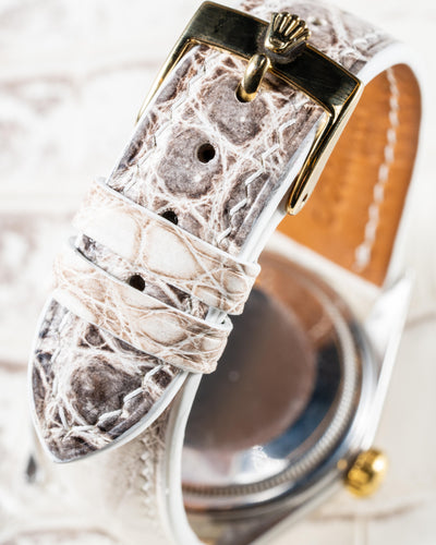 Bespoke Watch Strap in Natural Himalayan Crocodile